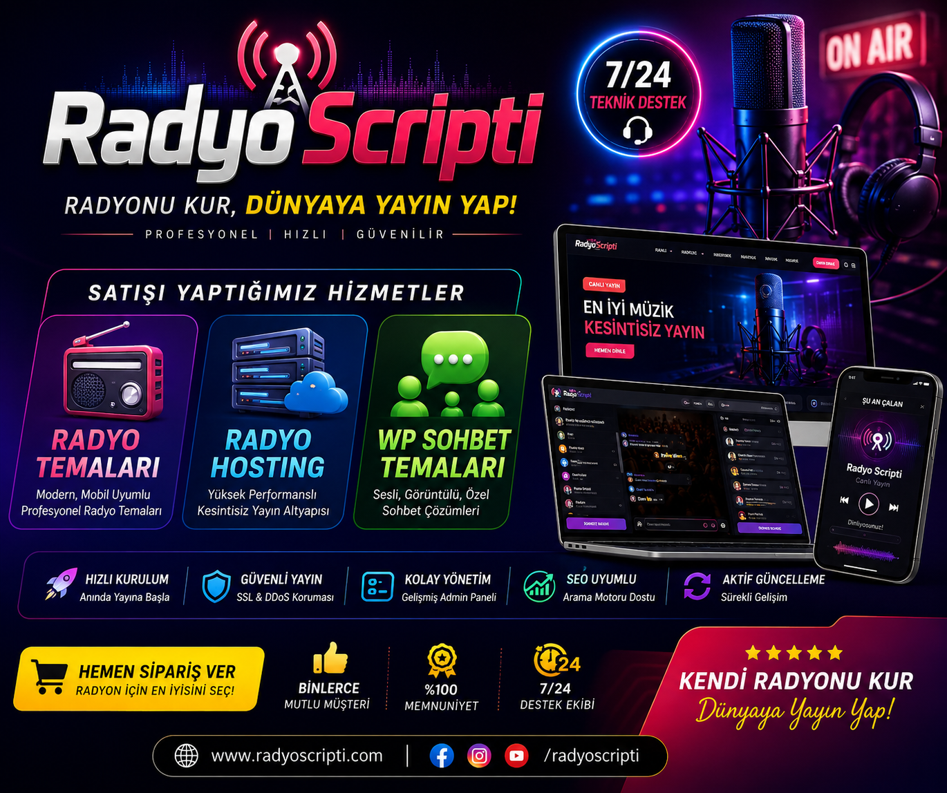 Radyonu profesyonel.